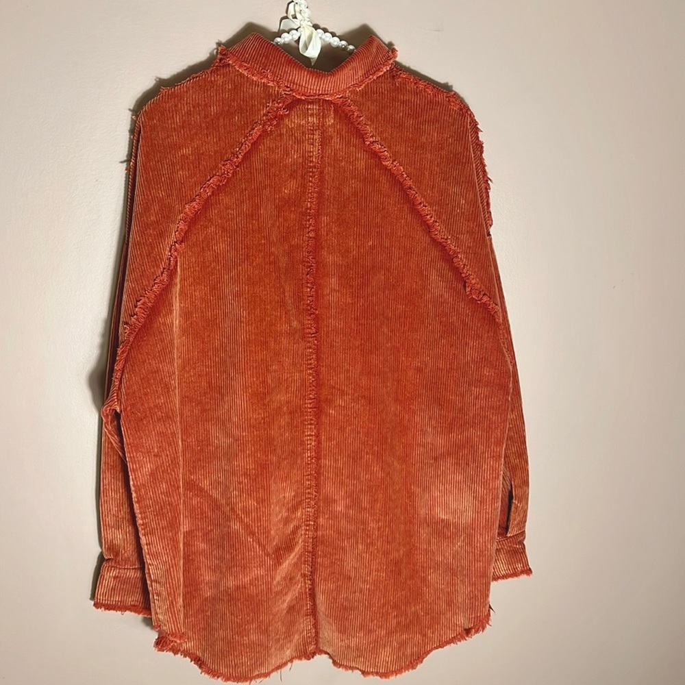 Umgee Corduroy Acid Wash Jacket - Picture 3 of 8